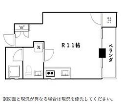 武林ハイツ ワンルームの間取図画像