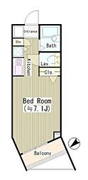 ハイツ中目黒 1Kの間取図画像