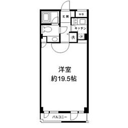 H&M南青山イースト ワンルームの間取図画像