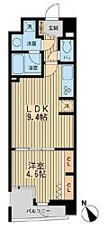 THEPALMSヨヨギウエハラバートテラス 1LDKの間取図画像