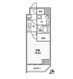 ALTERNA恵比寿 1Kの間取図画像
