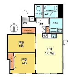 S-レジデンス 2LDKの間取図画像