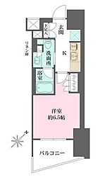 ザ・パークワンズ渋谷本町 1Kの間取図画像
