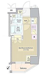 NJKMARQUIS表参道 ワンルームの間取図画像