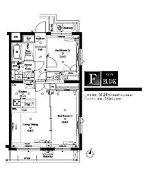 AXAS西新宿 1LDKの間取図画像
