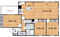 凛樹 2階3LDKの間取り