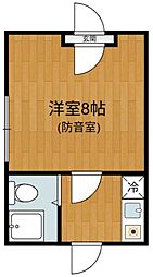 アークビル沼袋 1Kの間取図画像