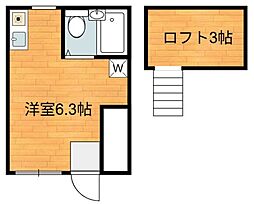 メゾン・ド・ワカミヤ ワンルームの間取図画像