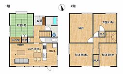 加賀市大聖寺三ツ町錦城ケ丘　戸建て 5LDKの間取り