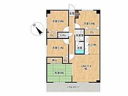 フォーレ東望 4LDKの間取図画像