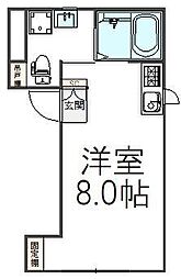 中野区新井2丁目マンション ワンルームの間取図画像