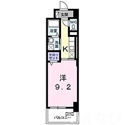 オンフォレスト芳泉 1Kの間取図画像