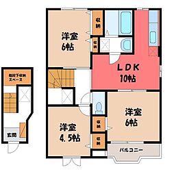 サルドセジュールB 3LDKの間取図画像