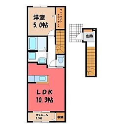 ルミネージュ 1LDKの間取図画像