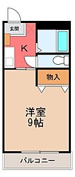 イーストマニ 1Kの間取図画像