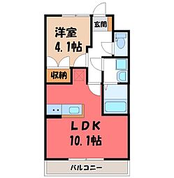 アリウス 1LDKの間取図画像