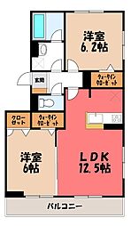D-Gran 下之城 2LDKの間取図画像
