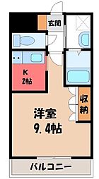 ウィングベル 1Kの間取図画像