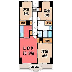 グランドバレー 3LDKの間取図画像