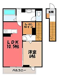 Σresidence歌川町 B棟 1LDKの間取図画像