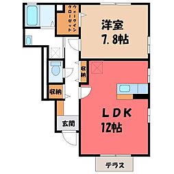 ローズコート A 1階/-