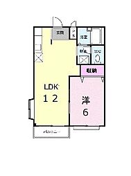 プラネット1 1LDKの間取図画像