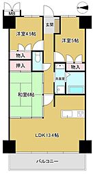 ディオ・フェルティ石切 3LDKの間取図画像