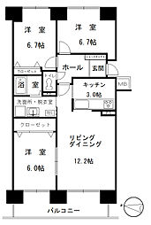 アイシティ大谷地A棟 3LDKの間取図画像