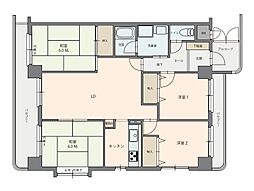 キングスコート昭和町 4LDKの間取図画像