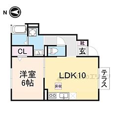 リバーサイド幸 1LDKの間取図画像