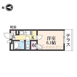 レオパレスデイジーヴィラ 1Kの間取図画像