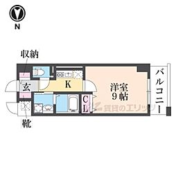 アーバングレース 1Kの間取図画像