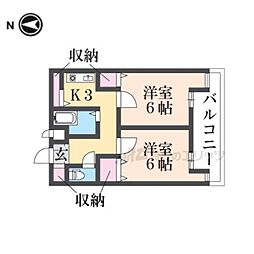 メゾン大和7 2Kの間取図画像