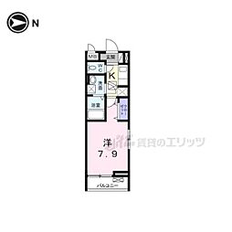 ウエストヴィレッジ 1Kの間取図画像
