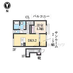 オーパス3 1LDKの間取図画像