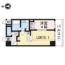 中条プレイス 2階1LDKの間取り