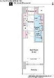 コンフォリア江坂広芝町 10階1Kの間取り