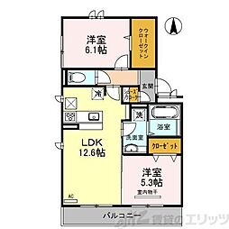 ジョリーメゾンエスト 2LDKの間取図画像