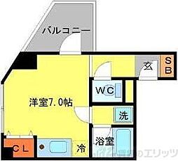 イーストコート 1Kの間取図画像