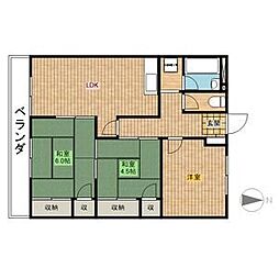 リビース.音 3DKの間取図画像