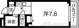 アビタシオン・F ワンルームの間取図画像