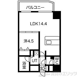 セレニテ梅田北プレミアム 1LDKの間取図画像