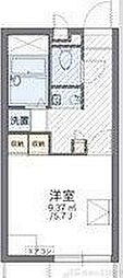 レオパレスビエント 1Kの間取図画像