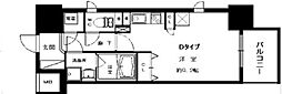 グレンパーク新大阪2 1Kの間取図画像