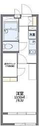レオパレスカリオストロ 1Kの間取図画像