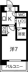 SWISS梅田東 1Kの間取図画像