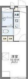 レオパレスパレス三島 2階1Kの間取り