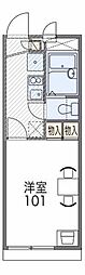 レオパレスＫＹ 2階1Kの間取り