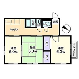 プラザ信開粟津駅前 3Kの間取図画像