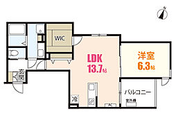 間取図画像 1LDK